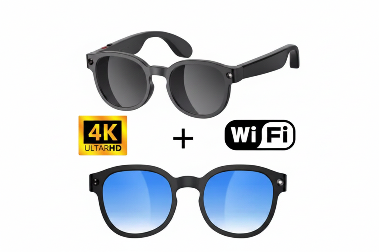 AI Smart Glasses – 8MP Camera, Real-Time Translation & Bluetooth Calls
