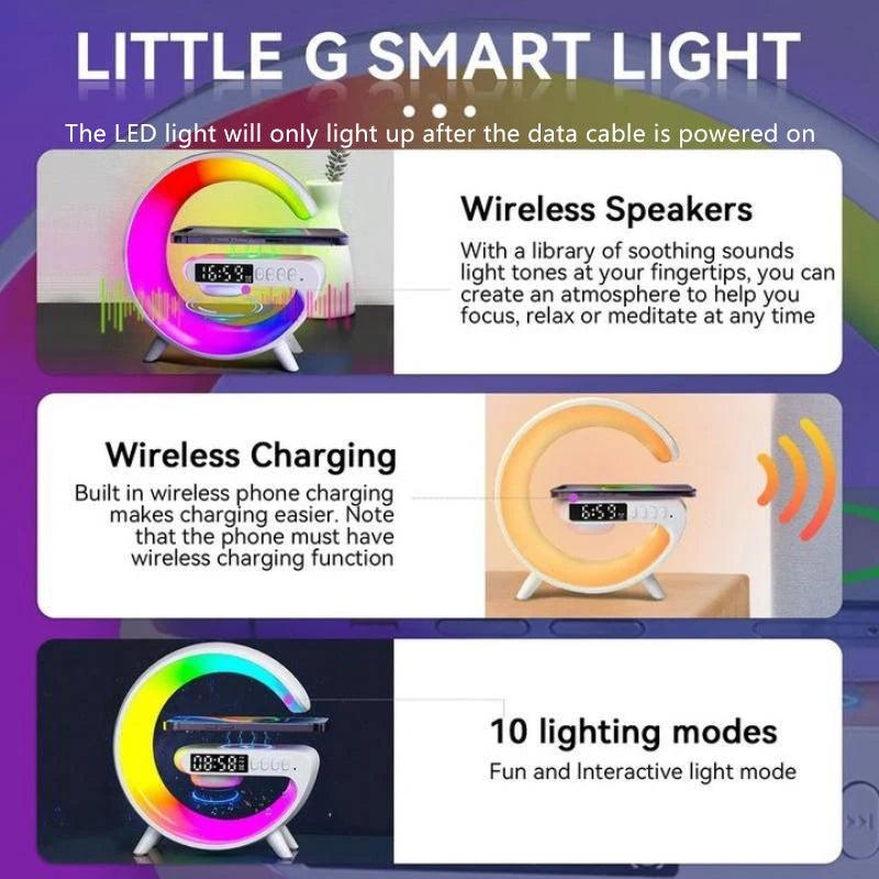 RGB Wireless Charger & Speaker Lamp