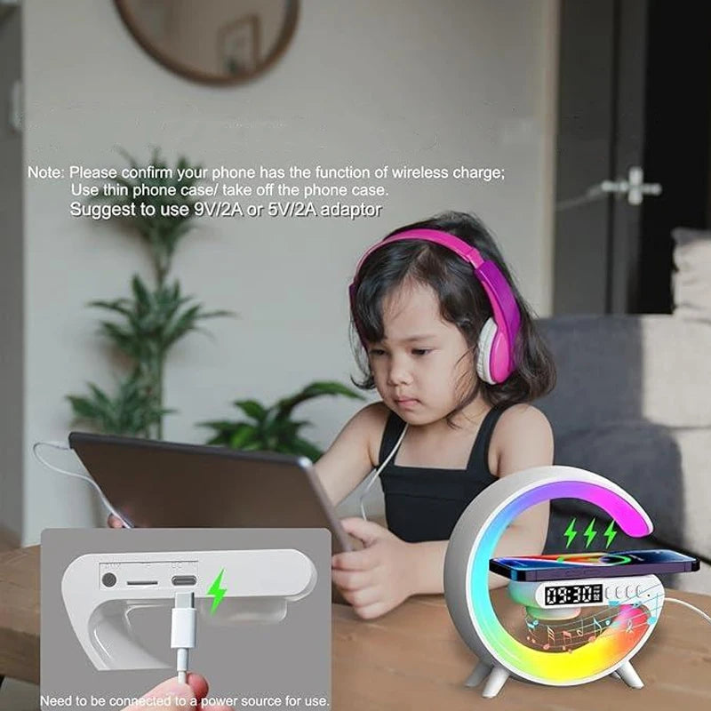 RGB Wireless Charger & Speaker Lamp