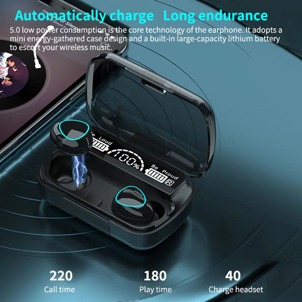 M10 Wireless Earbuds with Power Bank